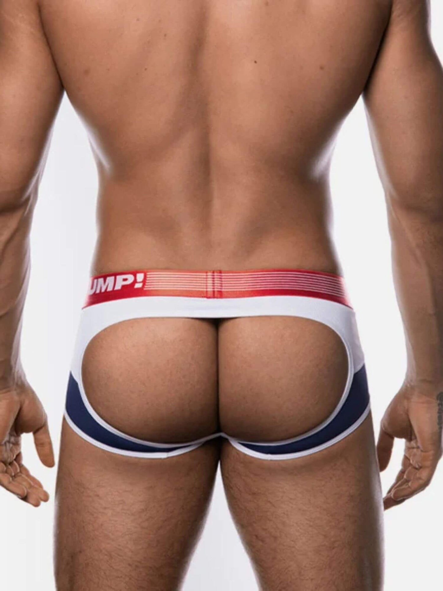 Mens underwear with a visible brand logo on a white background