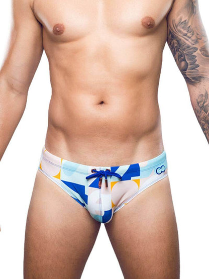 2eros V10 Insignia Geometric Print Mens Swimwear Brief