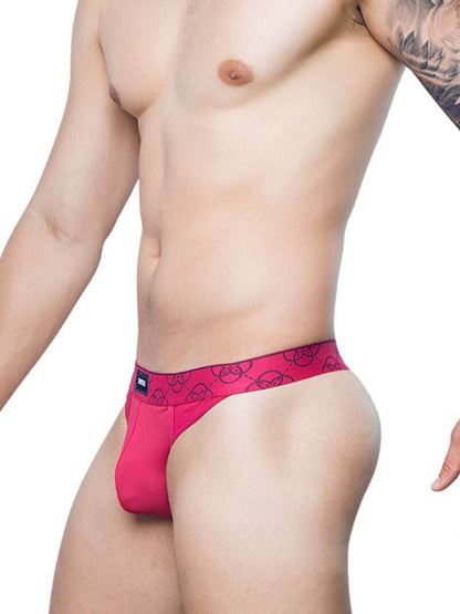 2eros Mens Breathable Mesh Himeros Thong Underwear Raspberry