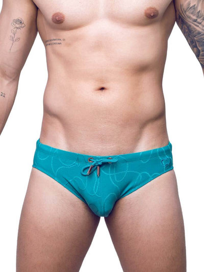 2eros V10 Textured Swim Brief in Green