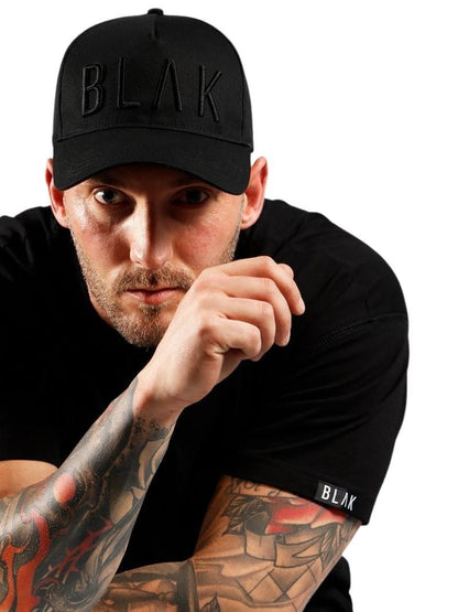 Mens BLAK Embroidered Cap