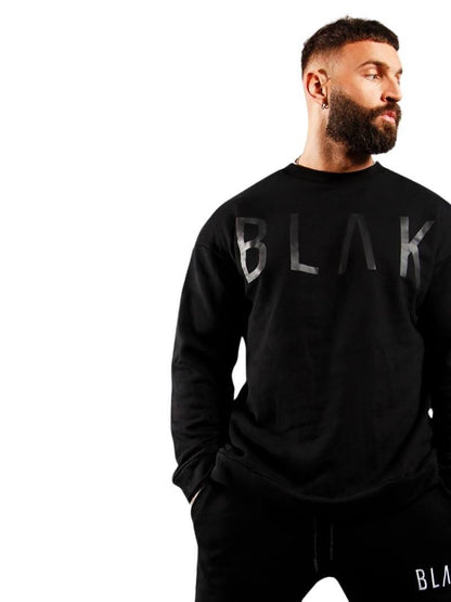 Mens BLAK Oversized Sweater, Large Logo
