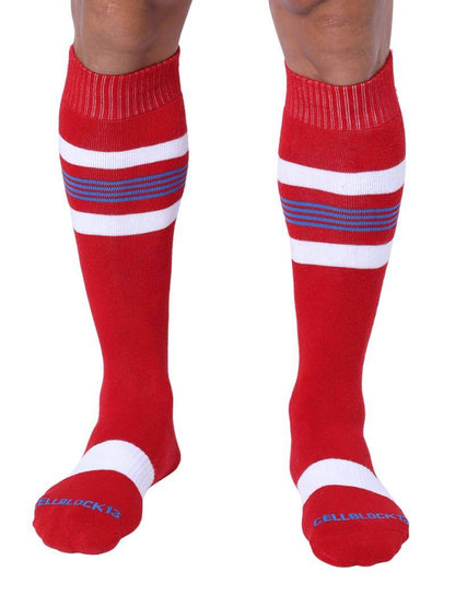 Mens CellBlock13 Striped Knee-High Socks