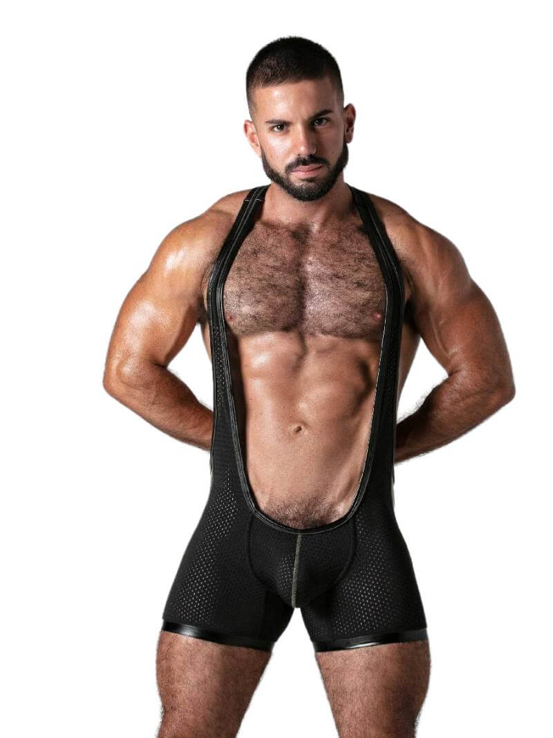 Locker Gear Men's Gay Mesh One-Piece Singlet
