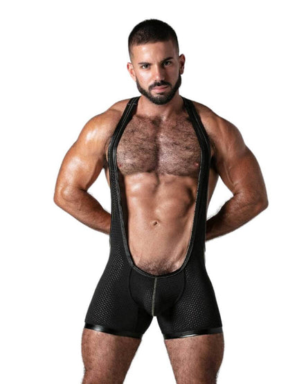 Locker Gear Men's Gay Mesh One-Piece Singlet
