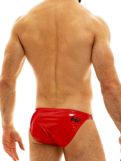 Mens MODUS VIVENDI PVC Vinyl Mini Briefs
