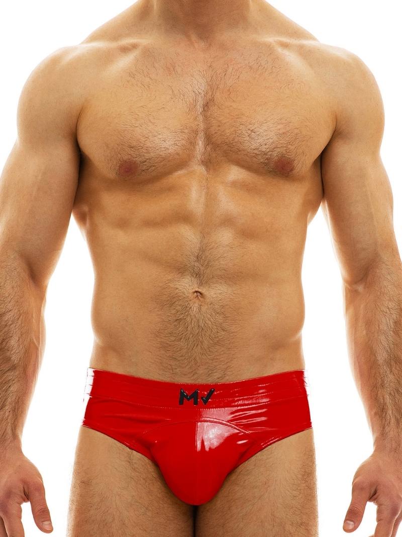 Mens MODUS VIVENDI PVC Vinyl Briefs