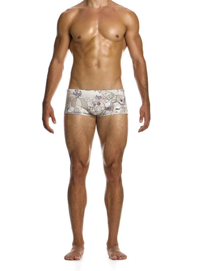 Mens MODUS VIVENDI Art Nouveau Brazil Cut Swim Trunk
