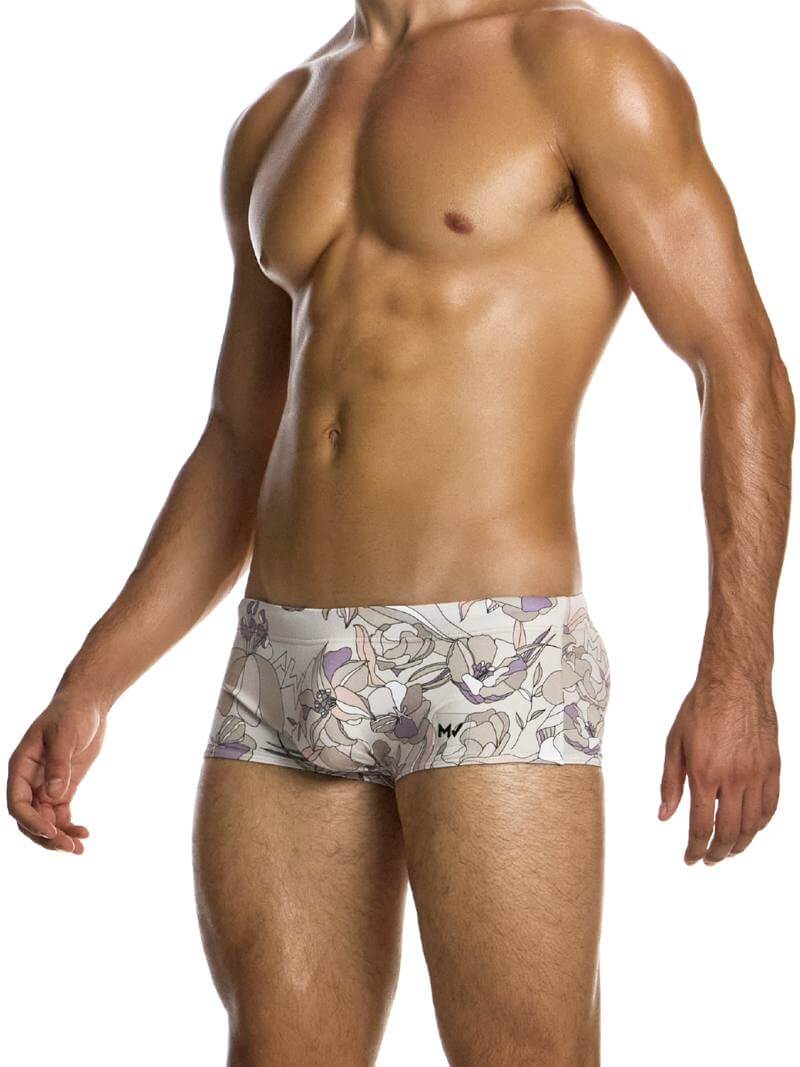 Mens MODUS VIVENDI Art Nouveau Brazil Cut Swim Trunk