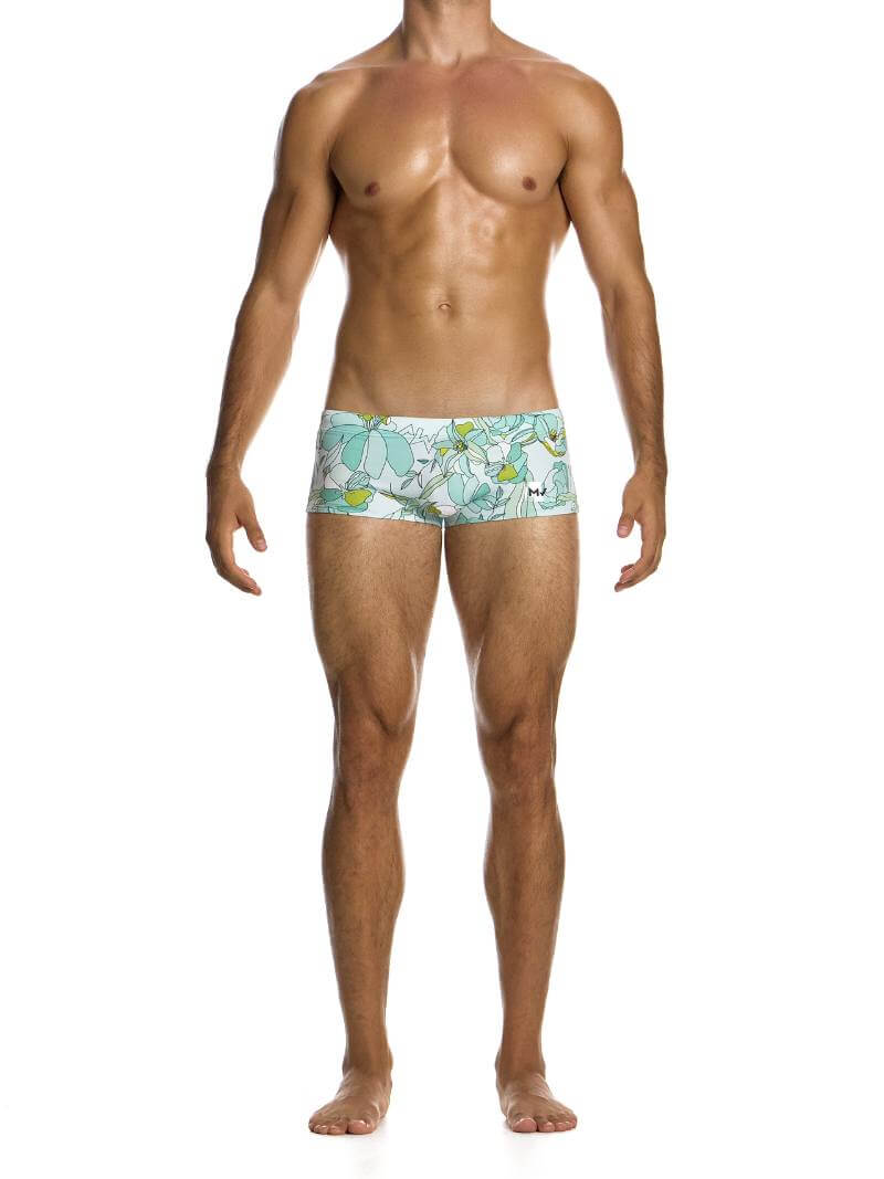 Mens MODUS VIVENDI Art Nouveau Brazil Cut Swim Trunk