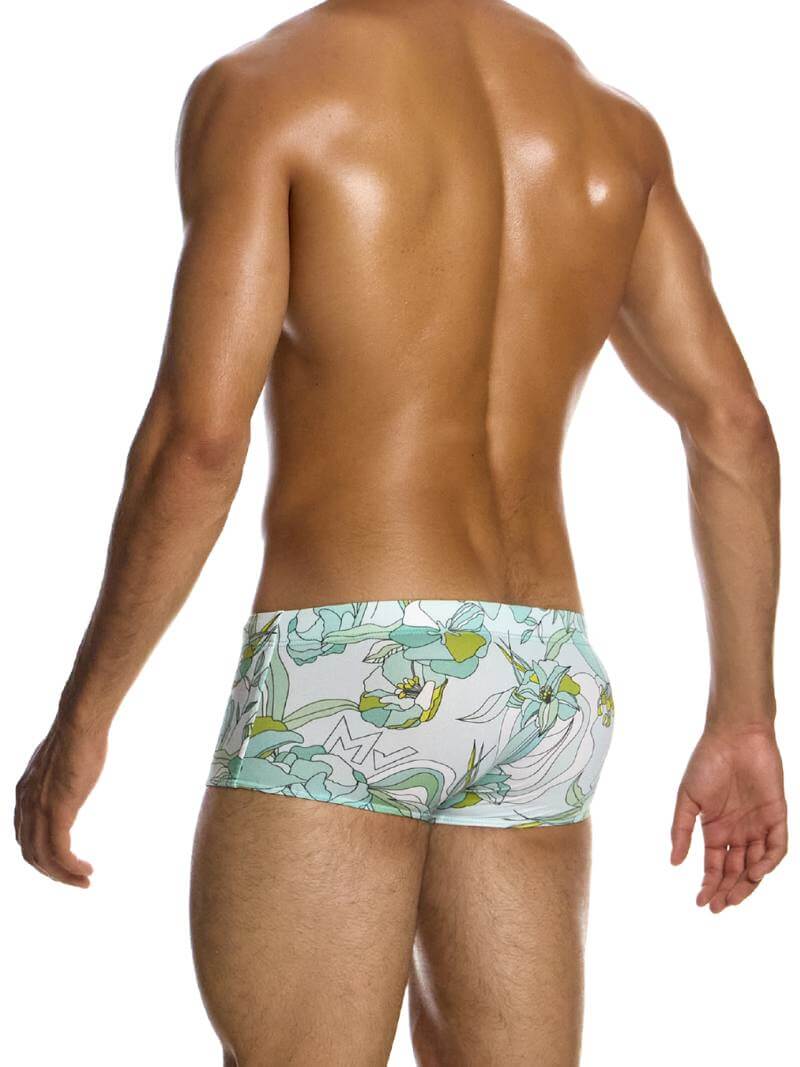 Mens MODUS VIVENDI Art Nouveau Brazil Cut Swim Trunk