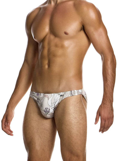 Mens MODUS VIVENDI Art Nouveau Floral Low Cut Swim Bikini