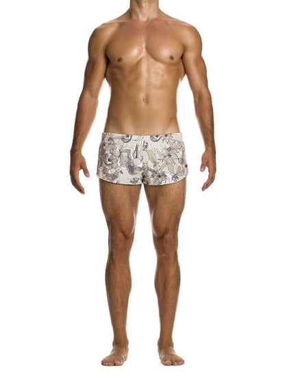 Mens MODUS VIVENDI Art Nouveau Jogging Cut Swimwear Shorts