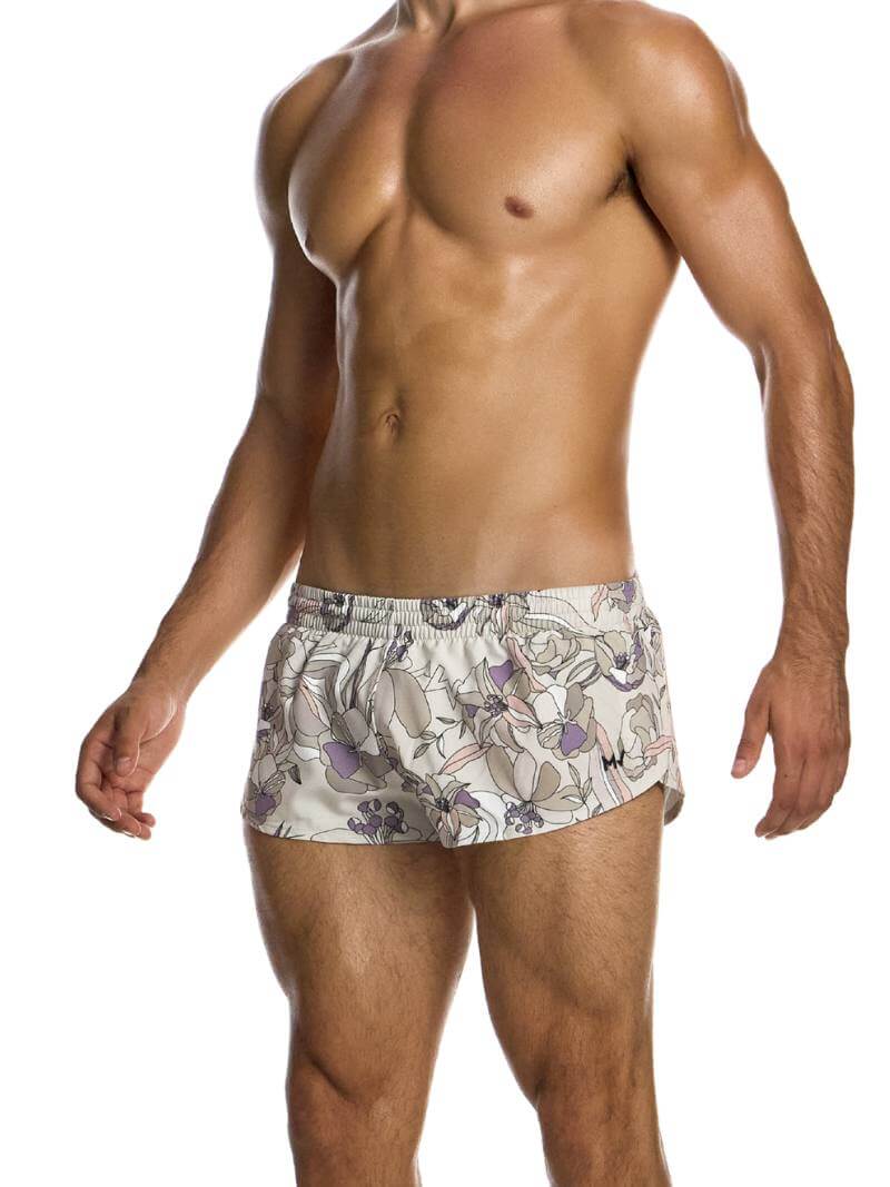 Mens MODUS VIVENDI Art Nouveau Jogging Cut Swimwear Shorts