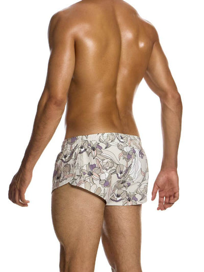 Mens MODUS VIVENDI Art Nouveau Jogging Cut Swimwear Shorts
