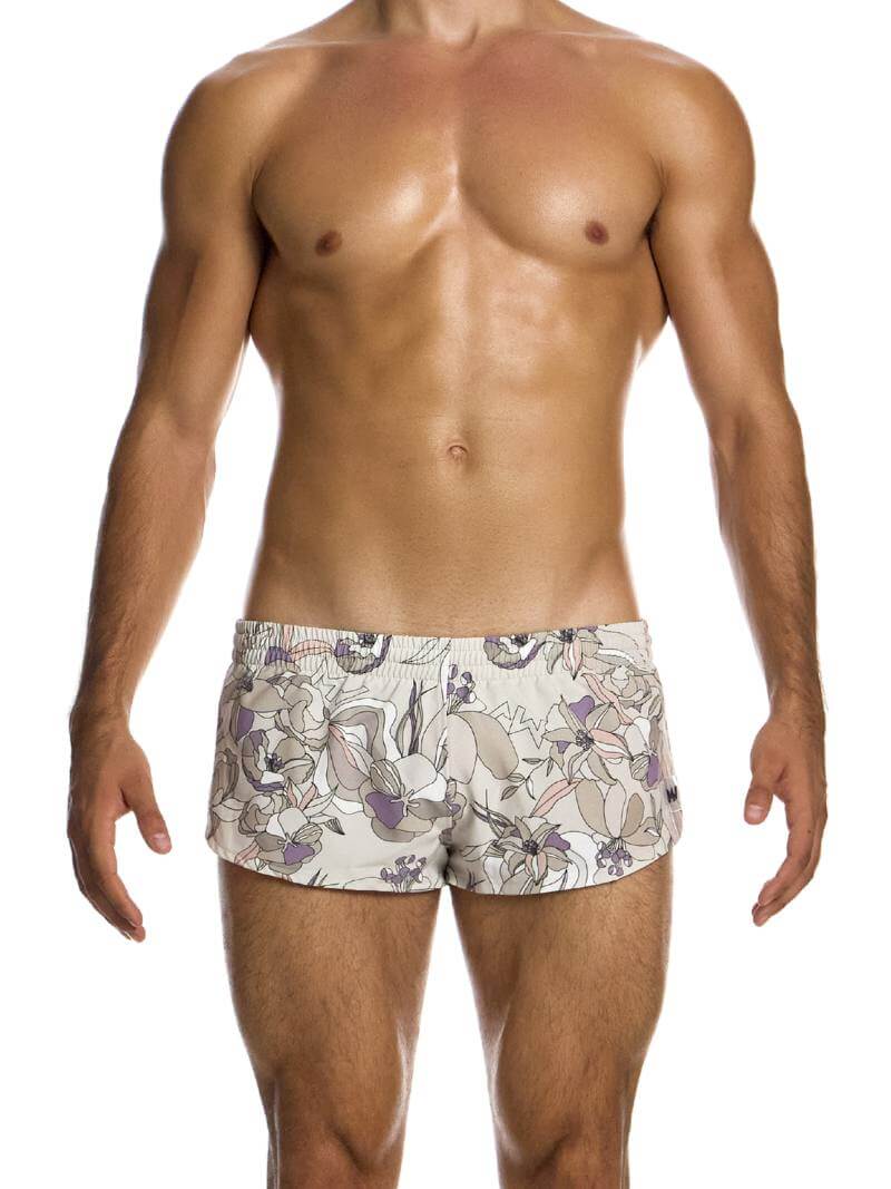 Mens MODUS VIVENDI Art Nouveau Jogging Cut Swimwear Shorts