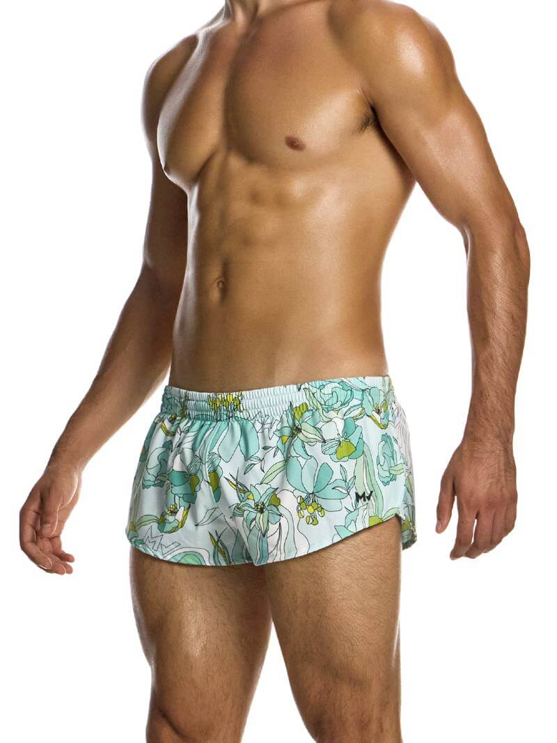 Mens MODUS VIVENDI Art Nouveau Jogging Cut Swimwear Shorts
