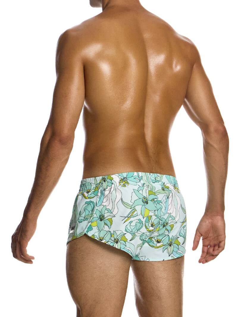 Mens MODUS VIVENDI Art Nouveau Jogging Cut Swimwear Shorts