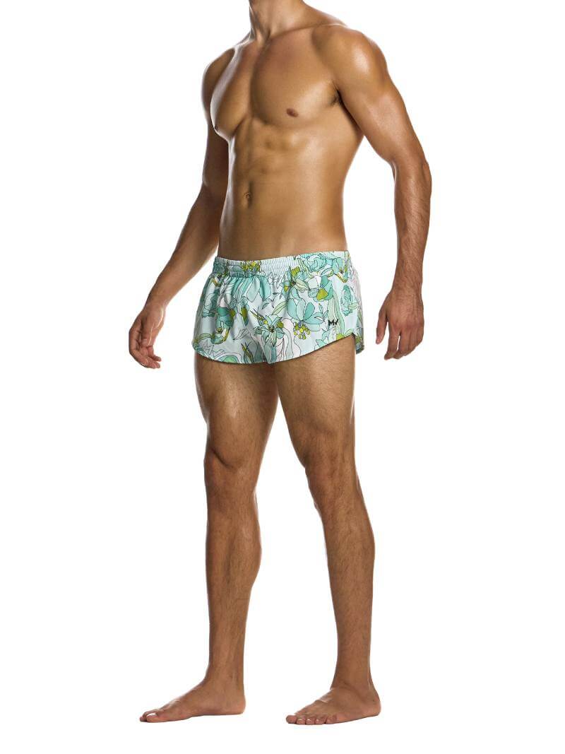 Mens MODUS VIVENDI Art Nouveau Jogging Cut Swimwear Shorts