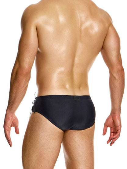 Mens MODUS VIVENDI Boudoir Lace-Up Swimming Brief