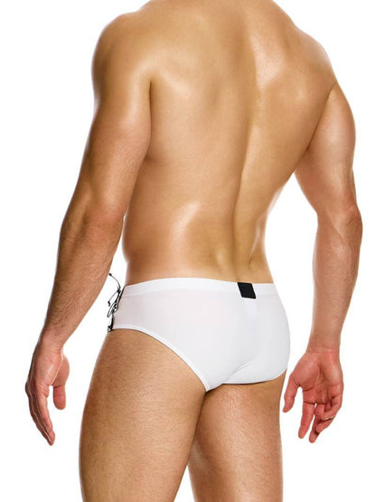 Mens MODUS VIVENDI Boudoir Lace-Up Swimming Brief