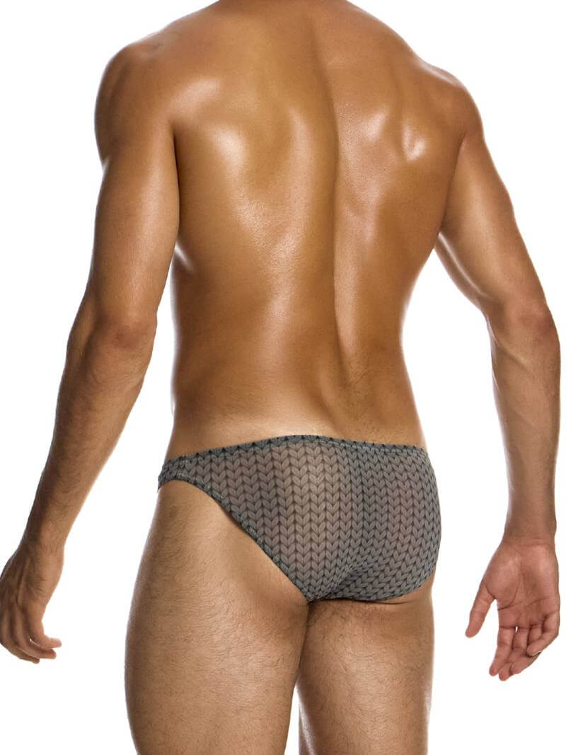 Mens MODUS VIVENDI Illusion Sheer Low Cut Bikini Brief