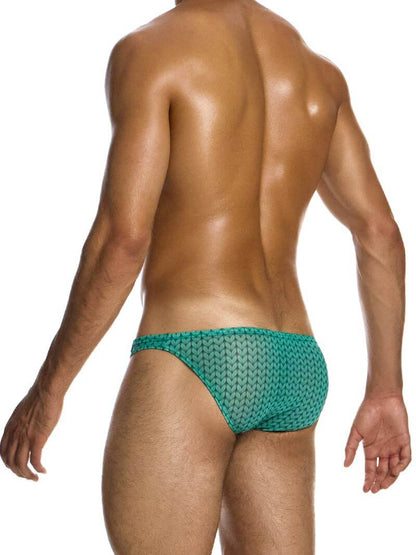 Mens MODUS VIVENDI Illusion Sheer Low Cut Bikini Brief