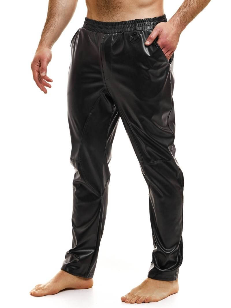 Mens MODUS VIVENDI Vegan Leather Pants
