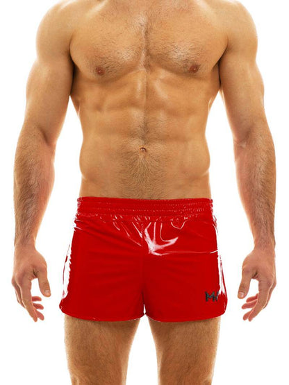 Mens MODUS VIVENDI PVC Vinyl Short with Buttoned Side