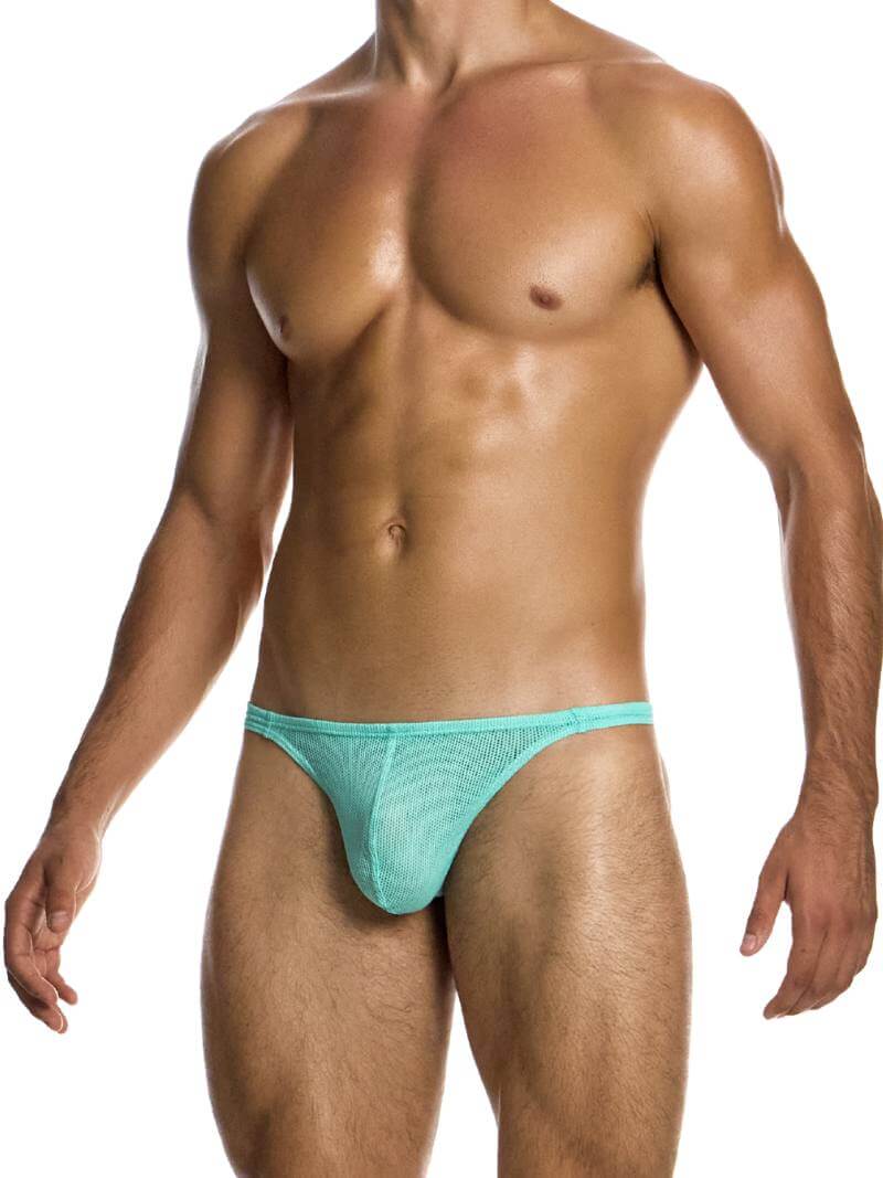 Mens MODUS VIVENDI Retro Micro Net Cotton Thong String