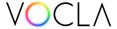 VOCLA Brand logo with 'VOCLA' text and the O letter in pride rainbow colours