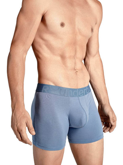 Mens Rounderbum Enhancing & Reshaping Boxer Brief with Padded Bum and Pouch, Light Blue
