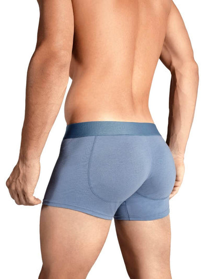 Mens RounderBum Trunk with Bum Reshaping Padding, Light Blue