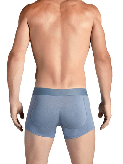 Mens RounderBum Trunk with Bum Reshaping Padding, Light Blue