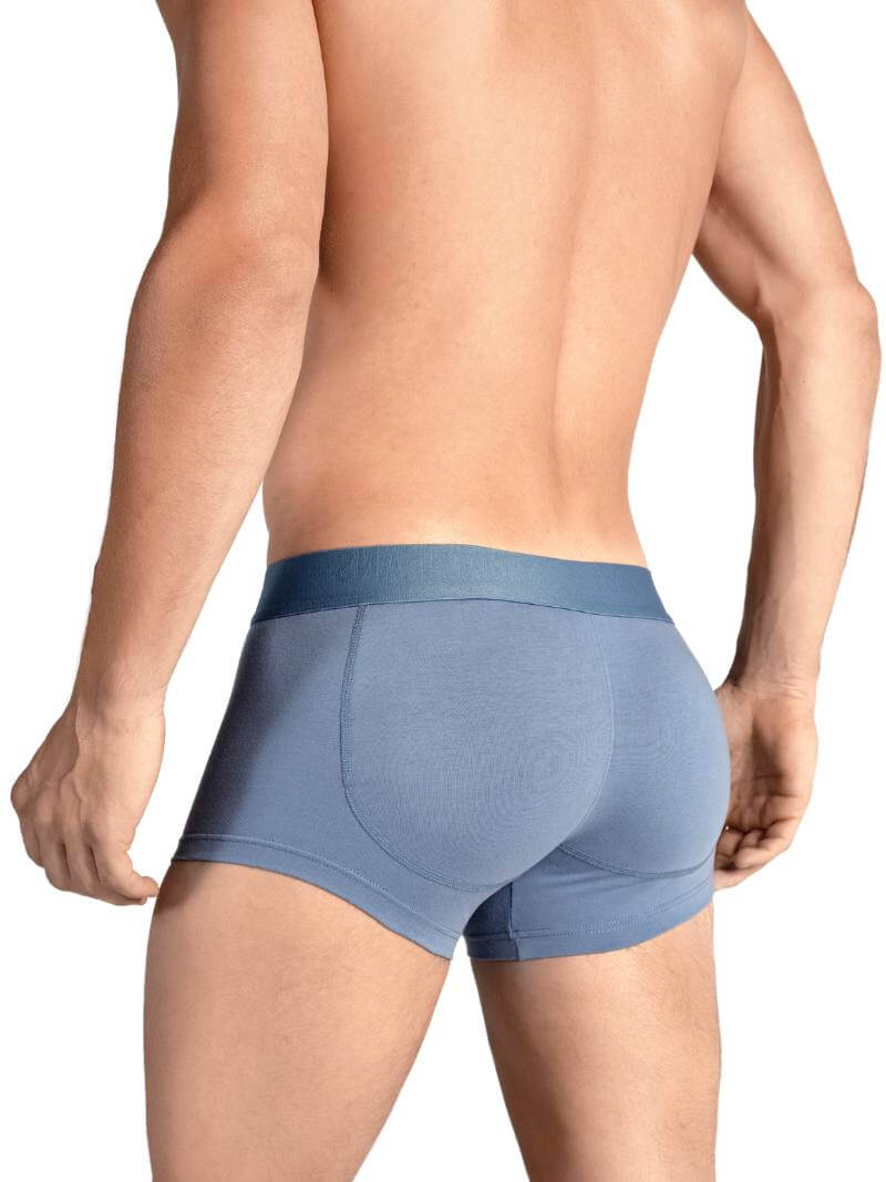 Mens RounderBum Enhancing & Reshaping Trunk with Padded Bum and Pouch, Light Blue