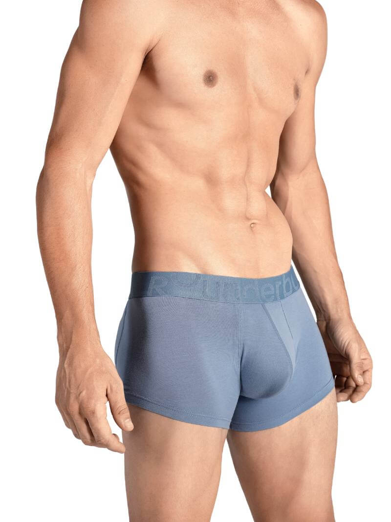 Mens RounderBum Enhancing & Reshaping Trunk with Padded Bum and Pouch, Light Blue