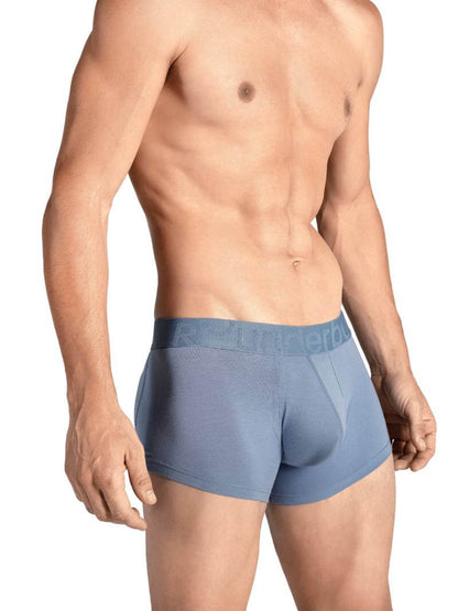 Mens RounderBum Enhancing & Reshaping Trunk with Padded Bum and Pouch, Light Blue