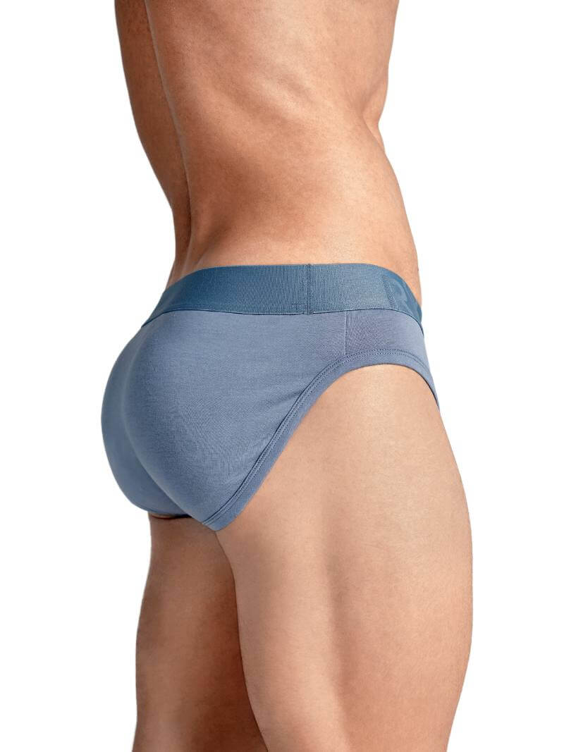 Mens RounderBum Enhancing & Reshaping Brief with Padded Bum and Pouch, Light Blue