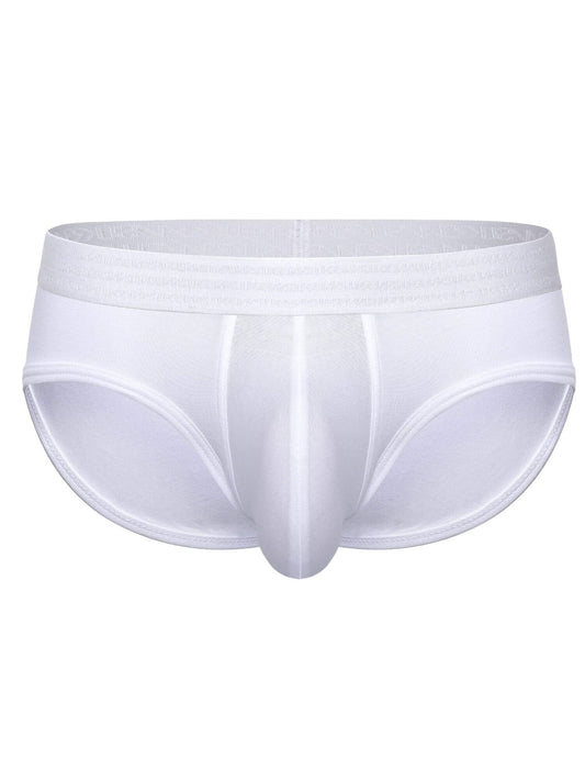 White men's underwear on a white background