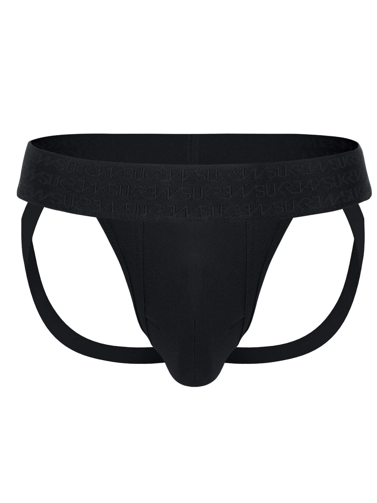 Black men's underwear on a white background