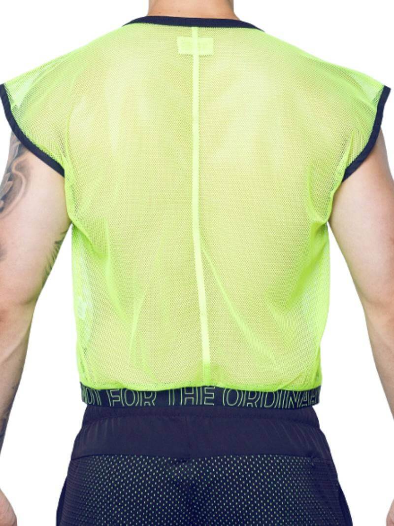 Men's Supawear Neon Mesh Cropped Tank Top