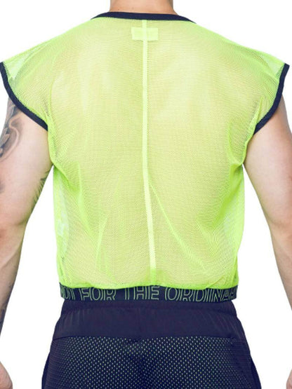 Men's Supawear Neon Mesh Cropped Tank Top