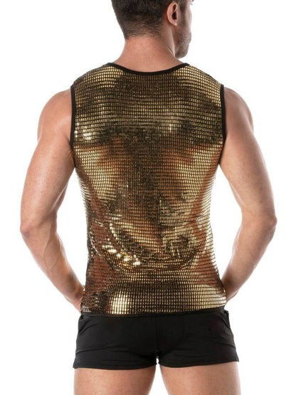 Mens TOF Paris Glitter Tank Top