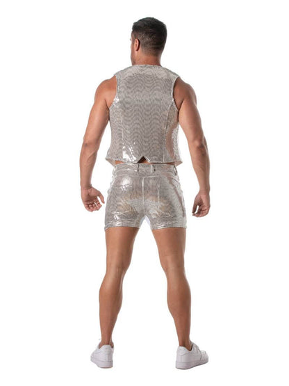 Mens TOF Paris Glitter Chain Vest