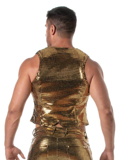 Mens TOF Paris Glitter Chain Vest