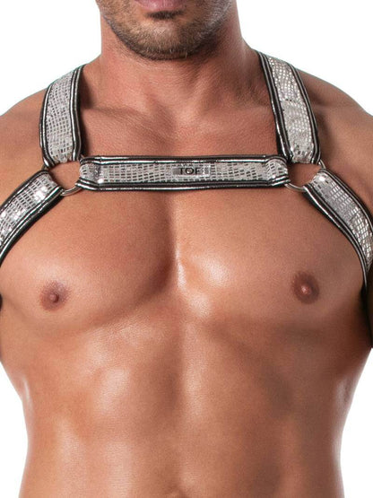 Mens TOF Paris Glitter Bulldog Chest Harness