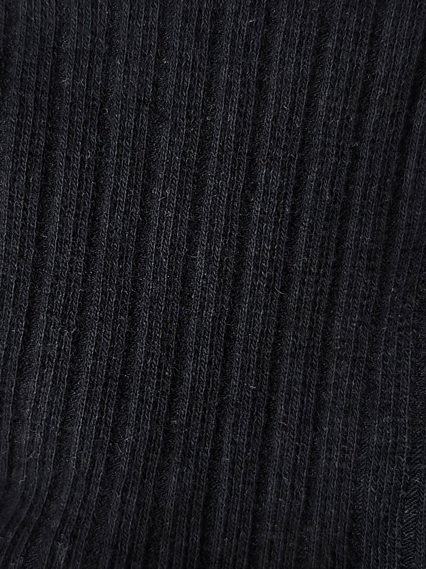Close-up of black ribbed fabric texture