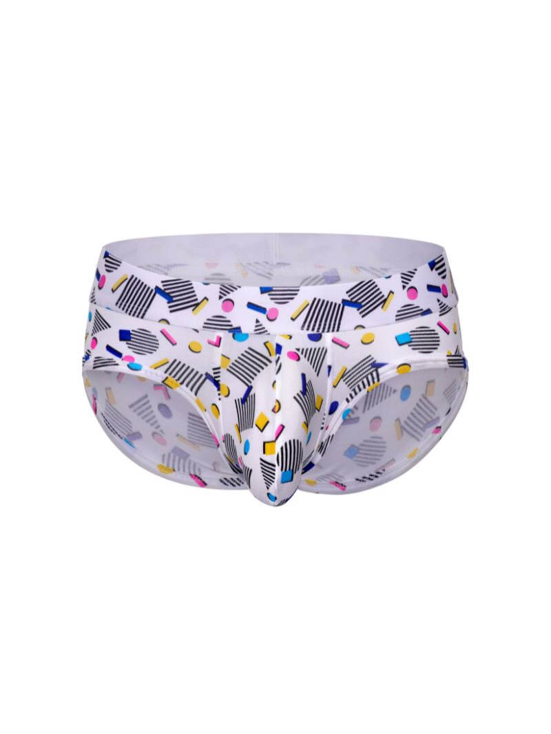Patterned underwear on a white background