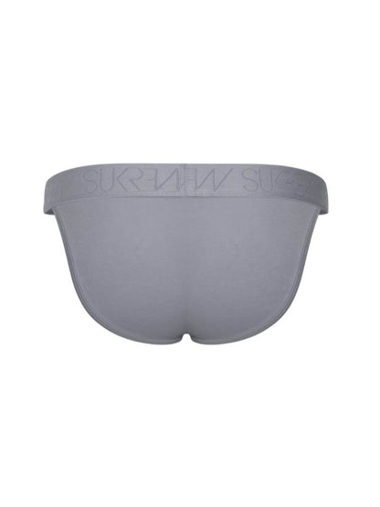 SUKREW Men's Rhythm Cotton Tanga Brief in Grey