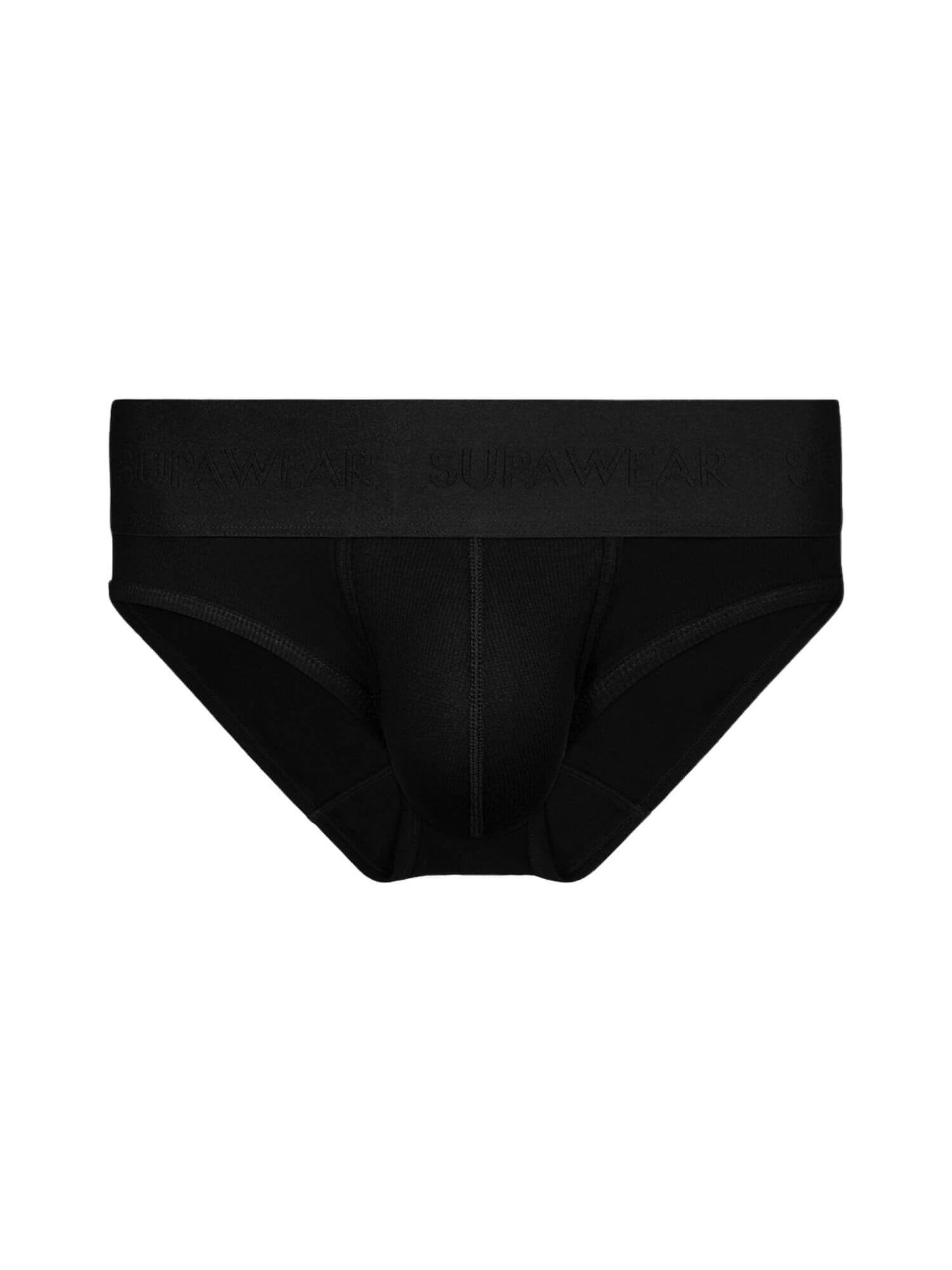 Black men's underwear on a white background